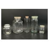 Glass Storage Jars incl Hinged