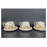 arnels Vintage Ceramic Mushroom Mugs & Saucers