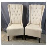 Pair of High Back Chairs