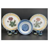 Asian Plates, Bowls And Napkin Rings