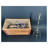 Costume Jewelry in Storage Box