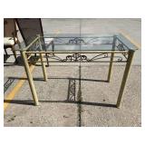 Glass Top Metal Table