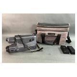 Vintage Sharp Slim Cam VHS Camera with Bag