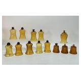Vintage Amber Votive Glass Candle Cups