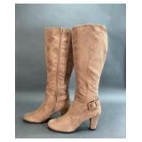 A2 by Aerosoles Taupe Fabric Tall Boots