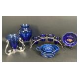 Cobalt Blue Glass Decor