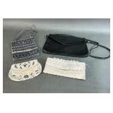 Leather and Beaded Handbags