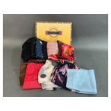 Cigar Box of Assorted Scarves