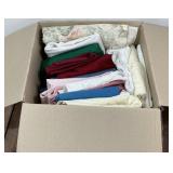 Box of Assorted Table Cloths