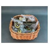 Basket of Assorted Knobs and Drawer Pulls