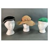Trio of Vintage Hats