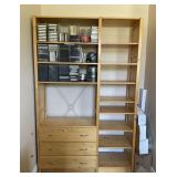 Large Pine Shelving Media Unit NO CONTENTS