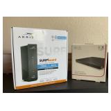 Arris Modem and LG DVD Writer in Box