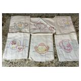Vintage Embroidered Tea Towels