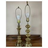 Pair of Vintage Brass Lamps