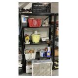 Metal Storage Shelf and Contents #2
