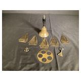Vintage Brass Bell and Assorted Brass