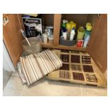 Bathroom Rugs, Shower Curtain, Cabinet Contents