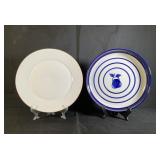 Dansk Platter and  Blue and White Pear Bowl