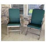 Pair of Teak Chairs W/Cushions