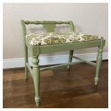 Vintage Vanity Bench Painted