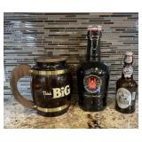 Vintage Amber Bottles and Mug