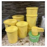 Vintage Tupperware Canisters and Measuring Cups
