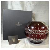 Waterford Fleurology 12in Meg Ruby Rose Bowl
