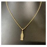Coca Cola Pendant on 14kt Gold Chain
