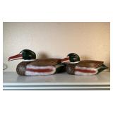 Pair of Painted Wood Duck Figures