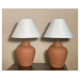 Pair of Terra Cotta Lamps