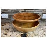 Large Handcrafted Wooden Bowls
