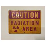 Radiation Area Metal Sign