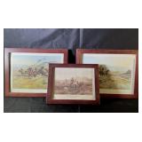 Vintage Charles M Russell Framed Western Prints