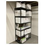Metal Shelf with Styrofoam Coolers and Icepacks