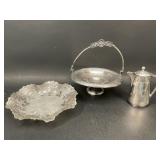 Silverplate Holloware and Glass Serving Pieces