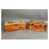 Small Wood Tabletop Chests