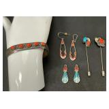 Turquoise and Coral Jewelry