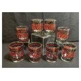 Vintage Houze Christmas Lowball Glasses
