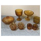 Vintage Amber Glass Assortment