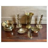 Brass Swan, Candlesticks and More