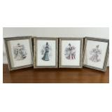 19th Century Ladies Art Prints Framed