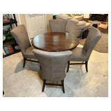 Pedestal Dining Table and Chairs Set