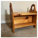 Vintage Wood Step Stool Shelf