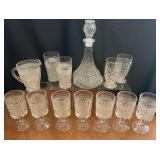 Diamond Pattern Glassware Drink Sets