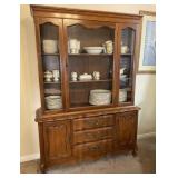 Vintage Wood China Cabinet - NO CONTENTS
