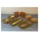 Vintage Marigold Carnival Glass