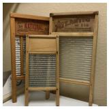 Vintage Glass and Metal Washboards