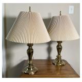 Pair of Vintage Brass Lamps
