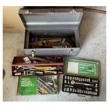 Craftsman Metal Toolbox with Tools & Ratchet Set